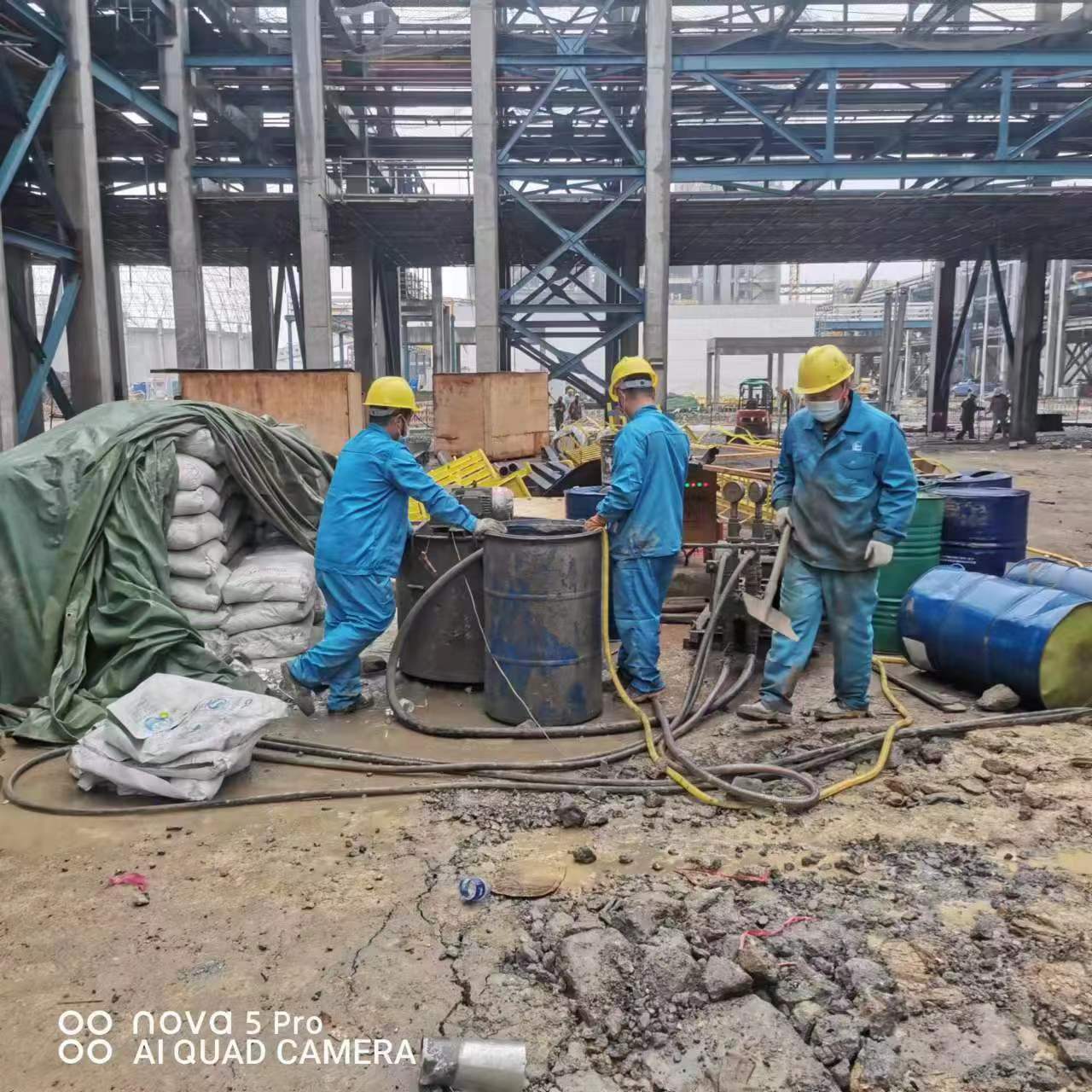 前海街道设备基础下沉沉降注浆加固施工